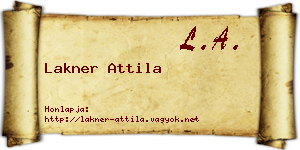Lakner Attila névjegykártya