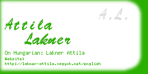 attila lakner business card